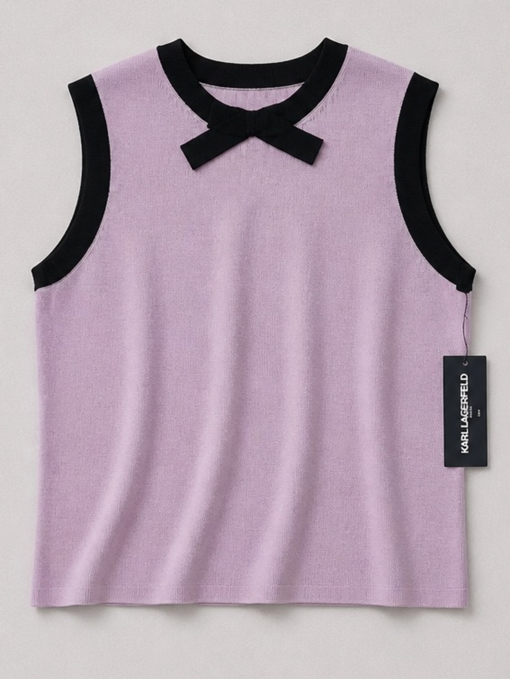 NWT Karl Lagerfeld Paris Women's Bow-Tie‎ Sleeveless Sweater